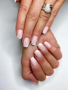 White-pink nail
