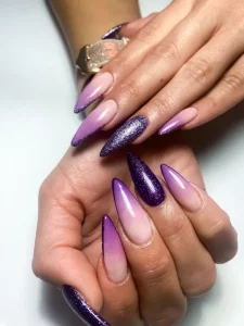 Purple long nail